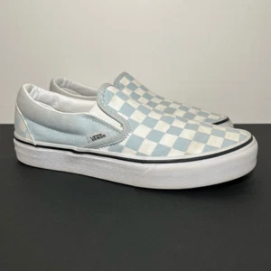 Womens VANS Classic Blue Checkerboard Slip On Shoes / Size 6 - Picture 1 of 8