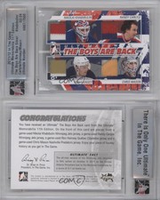 2010 ITG Ultimate Memorabilia 10th Edition Silver Nikolai Khabibulin Chris Mason