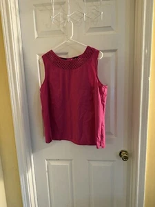 talbots top pink woman’s size 16 criss cross neckline - Picture 1 of 5