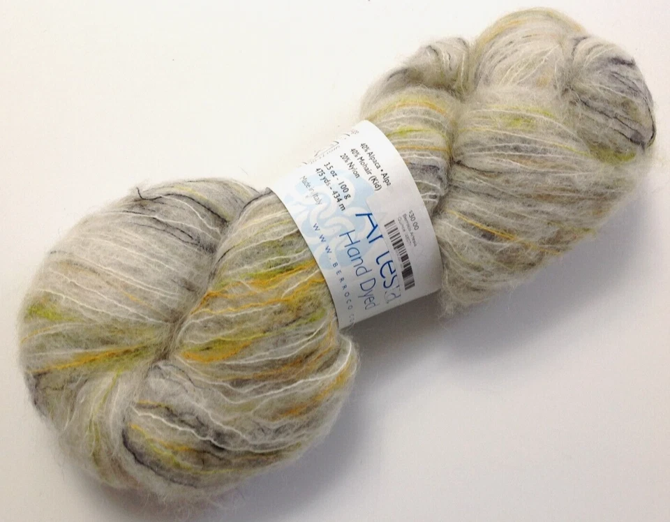 Hilo Berroco Artesia #4807 Membrillo Amarillo Gris Alpaca Mohair Mezcla Foto 1 de 4