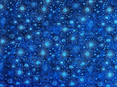 American Freedom  Combed Cotton Digitally Printed Fireworks Sunburst Fabric - Image 1 of 4