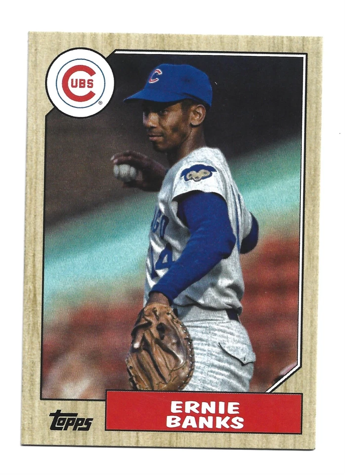 2022 Topps Archives #249 1987 Design Ernie Banks Chicago Cubs Baseball HOF Card - Image 1 of 1