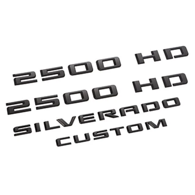 Nuevos emblemas personalizados OEM 2500 HD en negro para Chevrolet Silverado 2500 HD '21-'24 Foto 1 de 1