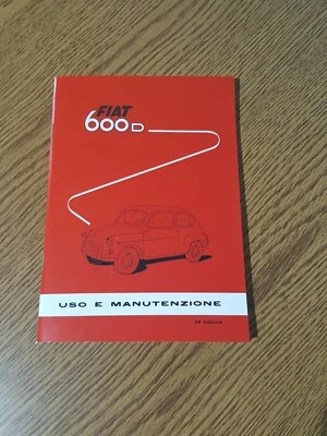 Fiat 600 D Use and Maintenance Manual for Cars 1960s - 1965 - Image 1 of 4