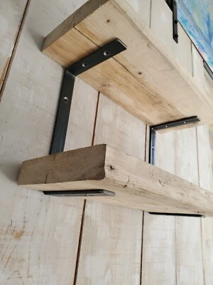 Staffe per doppia mensola da parete a forma di C stile industriale, vari colori - Immagine 1 di 4