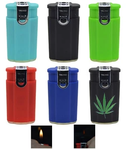 Soft Flame & Wind Proof Flame Dual Flame Torch Refillable Lighter - Picture 1 of 10