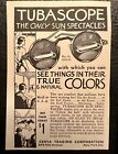Tubascope Sun Spectacles Sunglasses Centa 1934 Advertising Print Advertisement