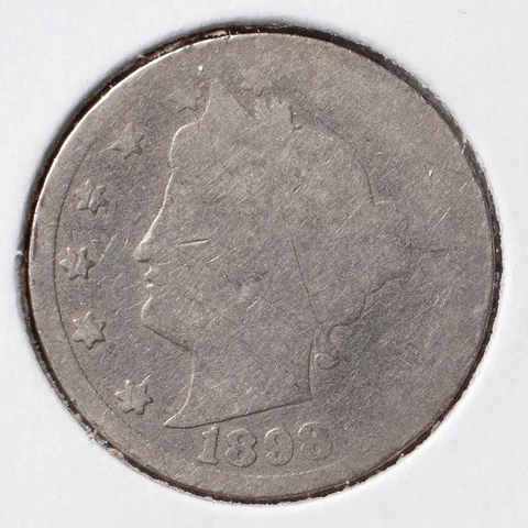 1898  5C Liberty Nickel - FR - Fair (actual coin pictured) Cover