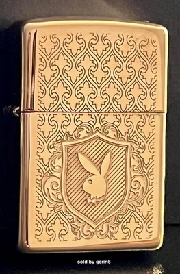 Ветрозащитная зажигалка Zippo Playboy с гравировкой кролик Playboy, 402175, новая в коробке - Изображение 1 из 4