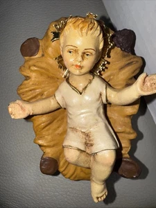 VINTAGE FONTANINI ITALY PAPER MACHE BABY JESUS NATIVITY FIGURINE, 12-IN. SCALE - Picture 1 of 2