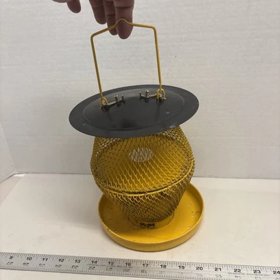 "Alimentador de aves de malla de alambre plegable amarillo y negro 8"" de alto" Foto 1 de 4