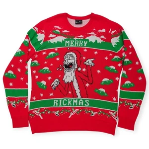 Suéter de Navidad tejido Rick & Morty para hombre XL Feliz Rickmas feo suéter de Navidad - Imagen 1 de 8