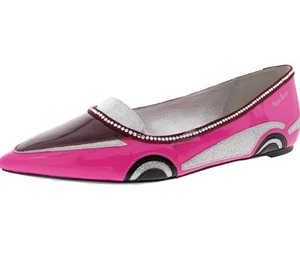 Kate Spade Pink Cadillac Car Crystal Ballet Flats 8 UNIQUE AND RARE NIB - Picture 1 of 12