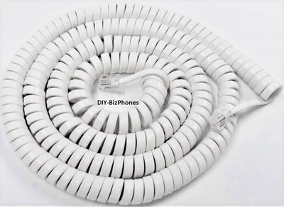 Bright White 25Ft Long Handset Cord for GE/Thomson Phone Pro Series 2 or 3 Line - Image 1 of 3