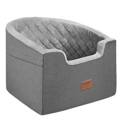 Asiento de coche elevador para perros de 55 lb de capacidad - gris, ajustable para perros pequeños y medianos Foto 1 de 4