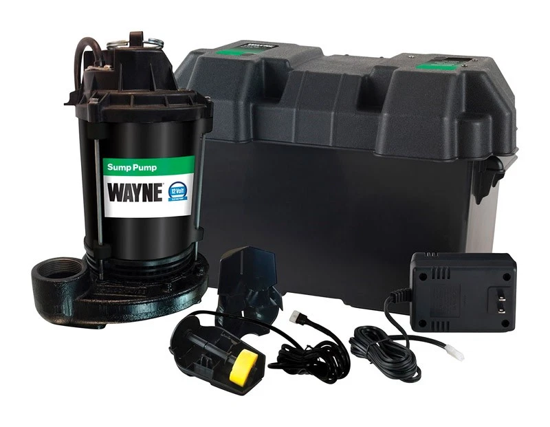 Wayne 1/2 HP 2.500 gph Hierro Fundido Flotador Vertical Batería Sumergible Bomba de Respaldo Foto 1 de 1