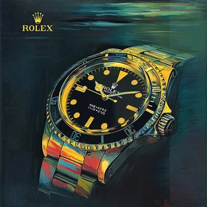 ⌚ Rolex Watch Art 🖼️ | 24x24"| Museum Giclée Print 🎨 | ✍️ 1/25 | COA 🧾 | Y15 - Picture 1 of 7