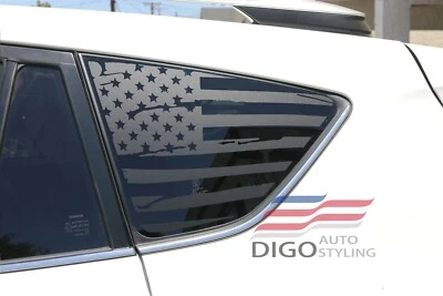 (2)Fits 2013-2018 Toyota Rav4 USA Distressed Flag Decals sticker for Rear window - Image 1 of 3