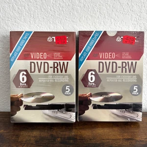 TDK Video DVD-RW 4.7 GB 2x Rewriteable Recording DVDs 2 Packs of 5 NEW SEALED! - Picture 1 of 7