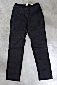 St John's Bay Women's SZ 8 Black Leather/Suede Pants, NWT - Picture 1 of 6