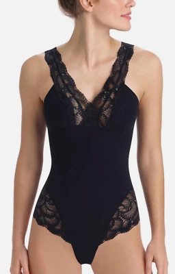 Commando L48736 Womens Black Smooth Shaping Lace Trim Bodysuit Size XL - Image 1 of 3