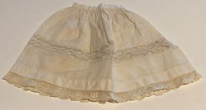 Antique medium doll white lace full Petticoat slip - Picture 1 of 2