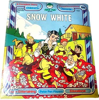 Peter Pan Records Snow White   7" Record 45 & Picture Sleeve  New sealed Foto 1 de 4