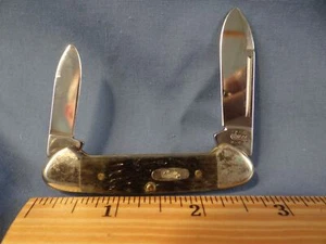 CASE XX JIGGED BLACK BONE OVAL SCRIPT POCKET KNIFE BABY BUTTERBEAN 62132 Y 2000 - Picture 1 of 3