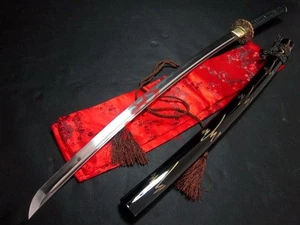 Battle ready folded steel clay tempered blade jp samurai katana sharp sword - Picture 1 of 12