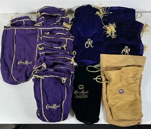 Lot of 30 Misc Crown Royal Drawstring Bags See Description - Picture 1 of 4