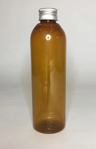 Bernstein PET Kunststoff 250ml große Boston Flasche & Aluminium Schraubverschluss JEDE MENGE - Bild 1 von 1