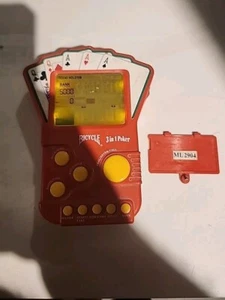 Bicycle 3 In 1 Poker Techno Source Handheld Electronic Game 2004 Tested Working - Picture 1 of 12