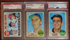 1968 Topps LOT of 18, PSA 6, 7, 8 (6), & 9 (9), SGC 7