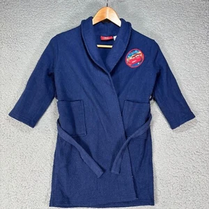 VTG Disney Pixar Cars Bath Robe Lightning Mcqueen Blue 5T Toddler Y2K Flaw Read - Picture 1 of 11