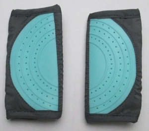 Infant Baby Goldbug Gray Blue Seat Belt Covers - Picture 1 of 4
