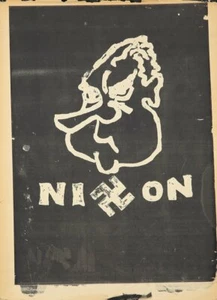 Póster Original Vintage Anti-Vietnam Nixon RISD 1968 Serigrafía - Imagen 1 de 1