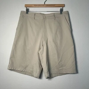 Champion Flat Front Chino Stretch Golf Shorts Men's Size 34 Tan Beige Khaki - Picture 1 of 9