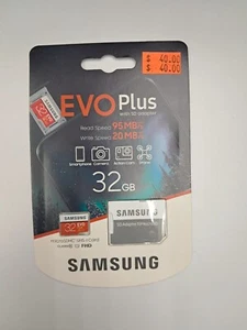 Samsung 32GB EVO Plus 95R /20RMB/s speed Class 10 MicroSDHC Memory Card - Picture 1 of 2