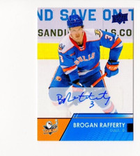2021-22 Upper Deck AHL Brogan Rafferty #80 Base Auto San Diego Gulls