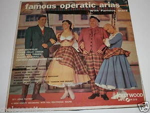 1957 VINTAGE "FAMOUS OPERATIC ARIAS with Famous Stars" Opera 12" LP Vinyl Record - Picture 1 of 1