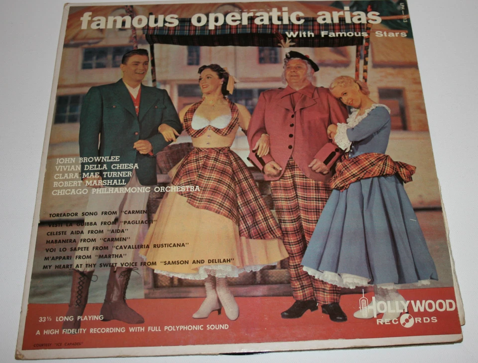 1957 VINTAGE FAMOUS OPERATIC ARIAS with Famous Stars, 12" LP Vinyl Record Opera - Image 1 of 1