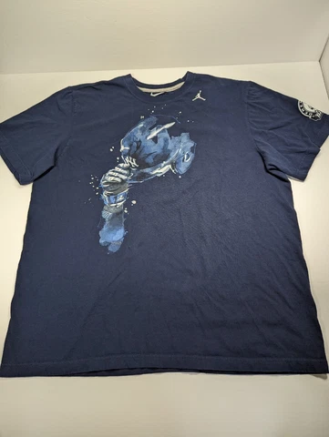 Nike Derek Jeter 3000 Hits Navy Blue Cotton T-Shirt Men's Size 2XL Cover