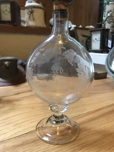 Antique Apothecary Glass Bottle Flask Ad Libitum 1870 - Picture 1 of 11