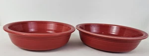 Homer Laughlin Fiesta Cuencos Rojos 6.75"W x 2" Profundos Cereal/Sopa/Ensaladera Lote 2 - Imagen 1 de 9