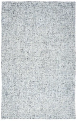 8x8 Rizzy Rugs Blue Solid Distressed Faded Area Rug Round BR359A - Aprx 8' x 8' - Image 1 of 3