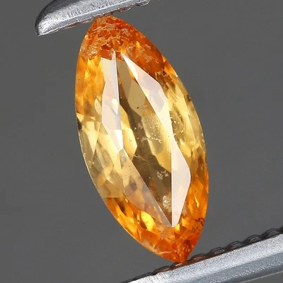 0.37ct 6.7x3mm MARQUISE Natural Orange Sapphire Gemstone Songea, Tanzania - Image 1 of 4