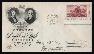#1063 3c Lewis & Clark, Art Craft [2] FDC **ANY 5=FREE SHIPPING** - Image 1 of 2