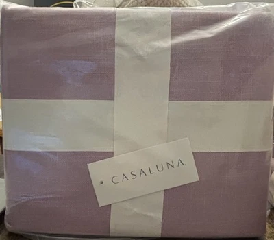 Casaluna Heavyweight Linen Blend Duvet Cover & Sham Set Evening Mauve King - Image 1 of 4