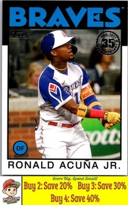Ronald Acuña Jr. 2021 Topps Actualización #86B-39 1986 35 Aniversario Bravos 008472 - Imagen 1 de 2