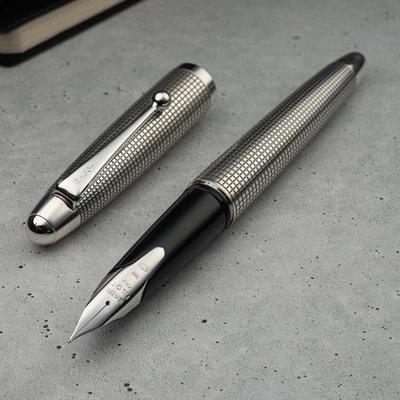Pluma Estilográfica Pilot Personalizada Plata Esterlina - Plata KOUSHI - 格子 Plumín Rodio 18K Foto 1 de 4